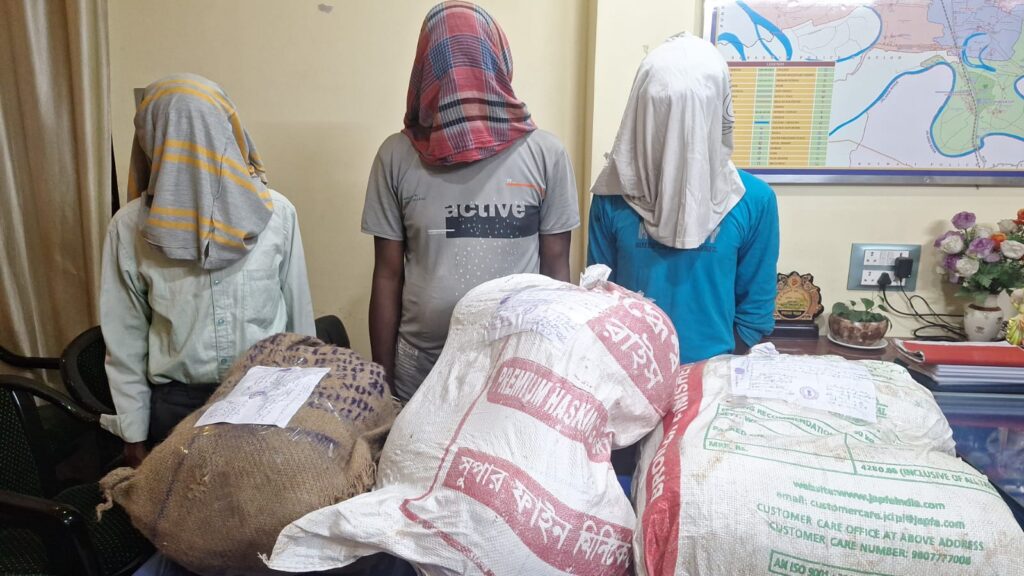 Dhubulia Police Seize 55 kg of Ganja, Arrest Three Accused